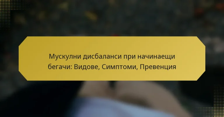 Мускулни дисбаланси при начинаещи бегачи: Видове, Симптоми, Превенция