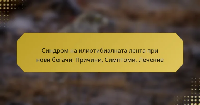 Синдром на илиотибиалната лента при нови бегачи: Причини, Симптоми, Лечение