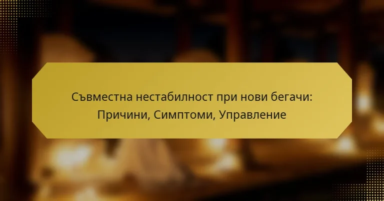 Съвместна нестабилност при нови бегачи: Причини, Симптоми, Управление